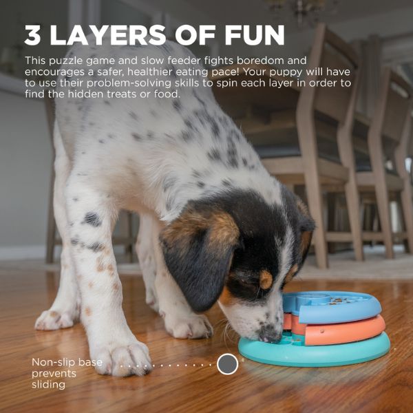 ⁦נינה אוטסון צלחת פאזל האכלה 3 קומות לגורים- Puppy Lickin Layers⁩ – תמונה ⁦3⁩