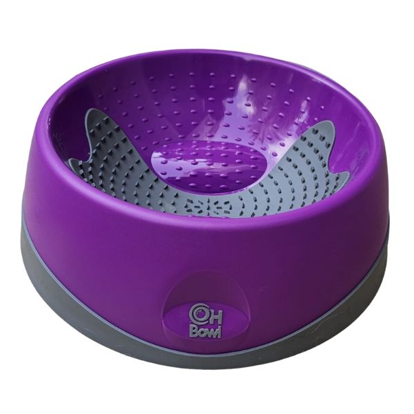 ליקי מט Oh Bowl קערת האכלה וליקוק דנטלית סגול - גדול – תמונה 2