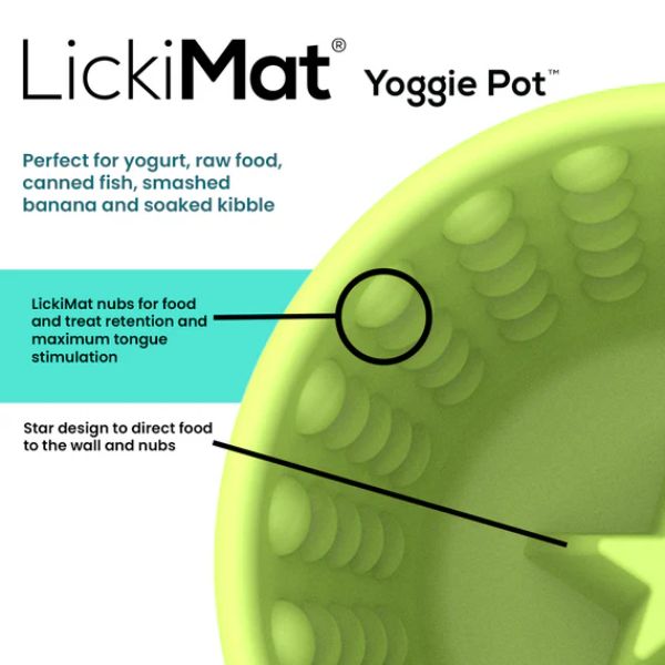 ליקי מט Yoggie Pot כוס האכלה וליקוק - טורקיז – תמונה 2