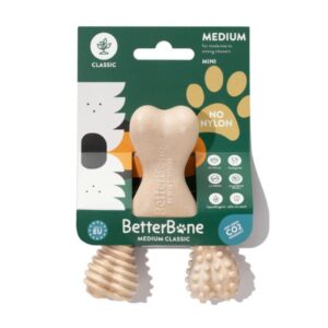 בטר בון Better Bone צעצוע לעיסה לכלבים עוצמה בינונית בטעם טבעי - מיני