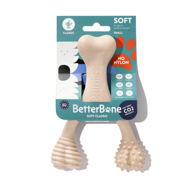 בטר בון Better Bone צעצוע לעיסה לכלבים עוצמה קלה SOFT בטעם בקר - קטן