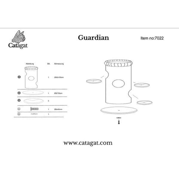 ⁦Catagat Guardian מתקן גירוד לחתולים איכותי ויוקרתי - 100 ס"מ⁩ – תמונה ⁦2⁩