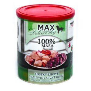 Falco Max מזון רטוב בשימורים קוביות שריר בקר וחזיר עם צבי - 800 גרם